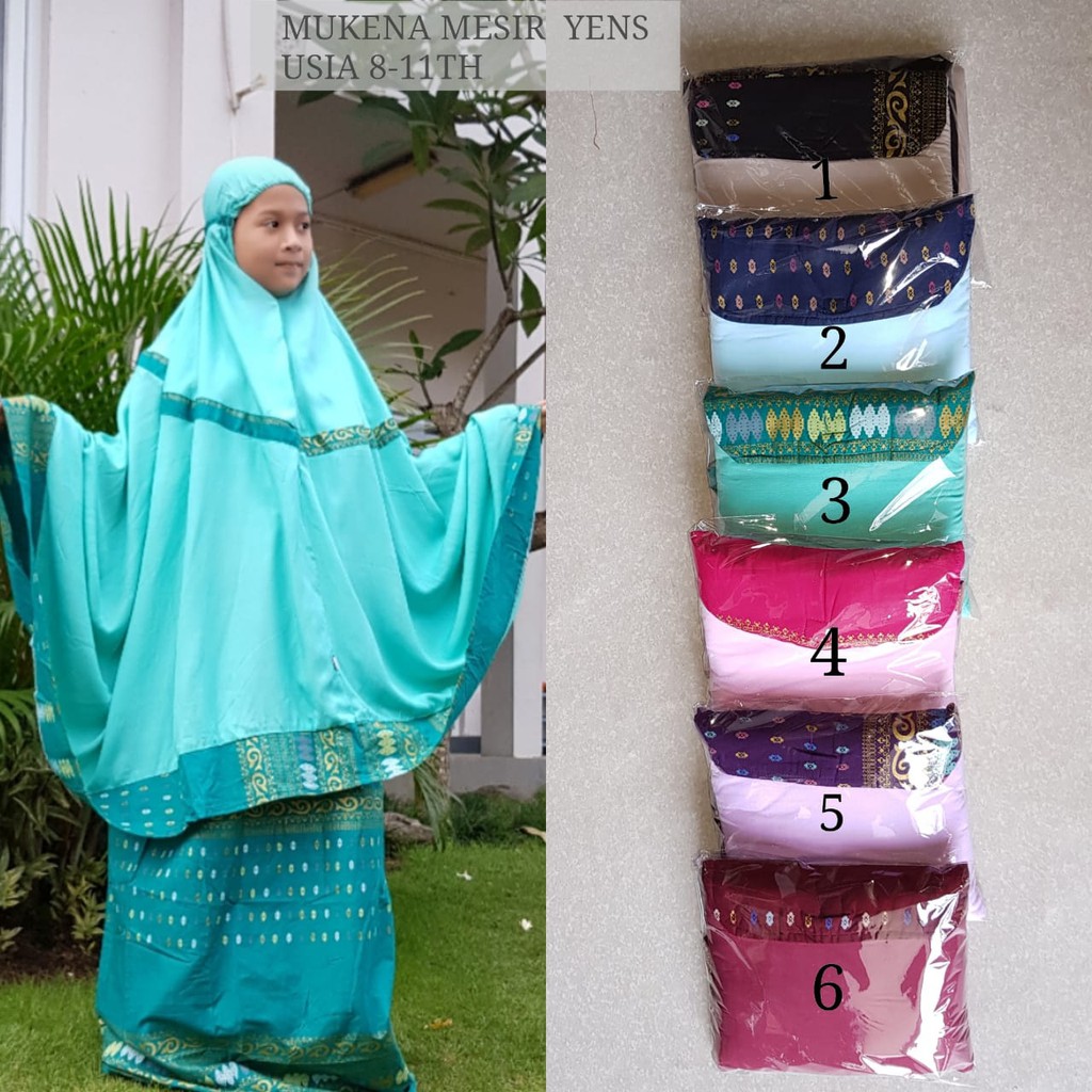 MUKENA SONGKET ANAK MOTIF MESIR MERK YENS BALI