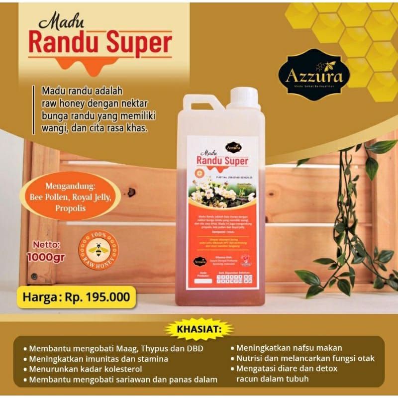 

PROMO MADU RANDU SUPER AZZURA 1Kg / MADU RANDU AZZURA / MADU MURNI