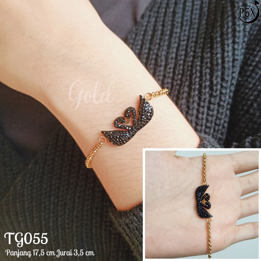 Gelang Rantai Titanium Perhiasan Anti Karat Selamanya - TG055