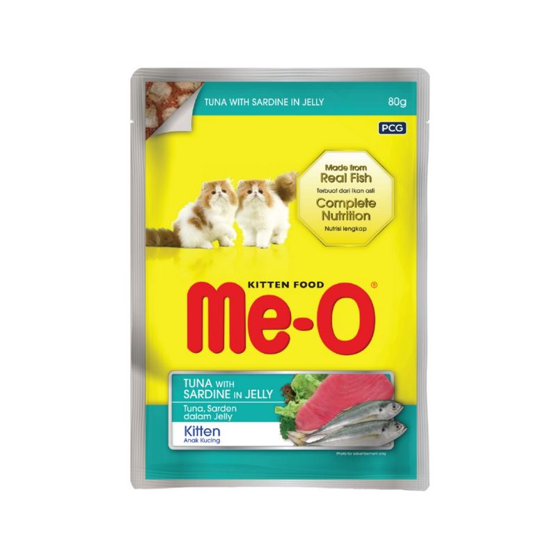 MeO pouch kitten 80gr / Makanan basah anak kucing