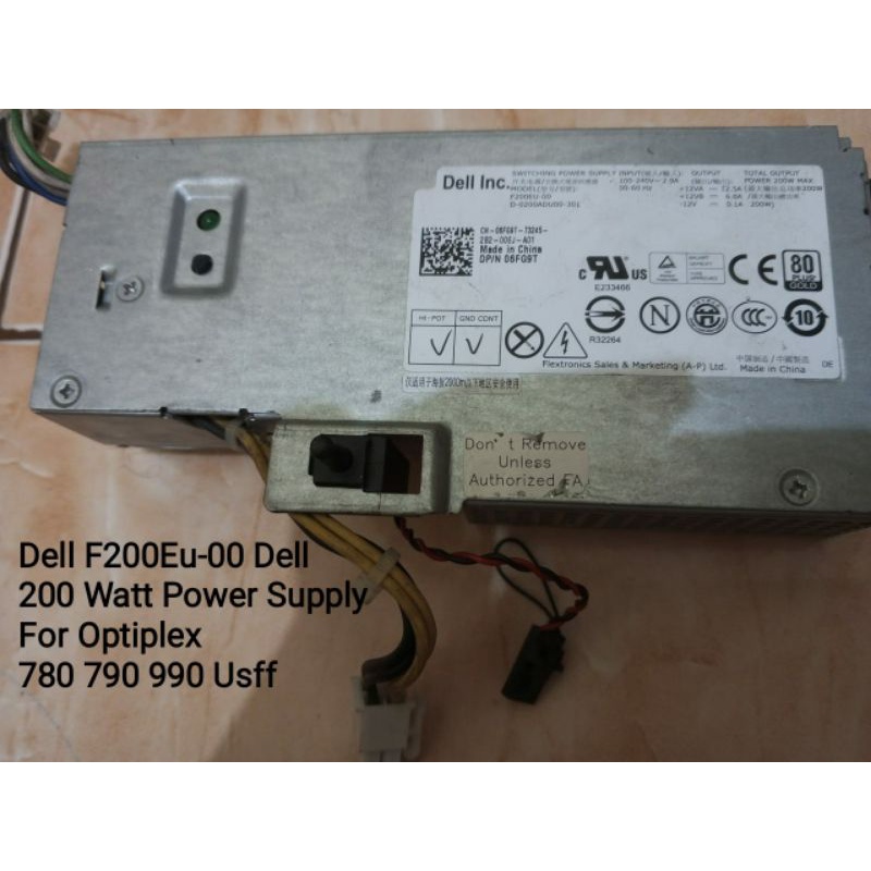 psu Dell F200Eu-00 Dell 200 Watt Power Supply For Optiplex 780 790 990 Usff