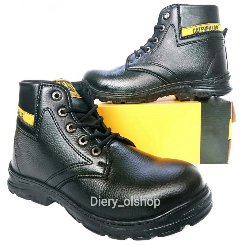 Sepatu Safety Caterpillarr ujung besi, sepatu safety termurah terlaris