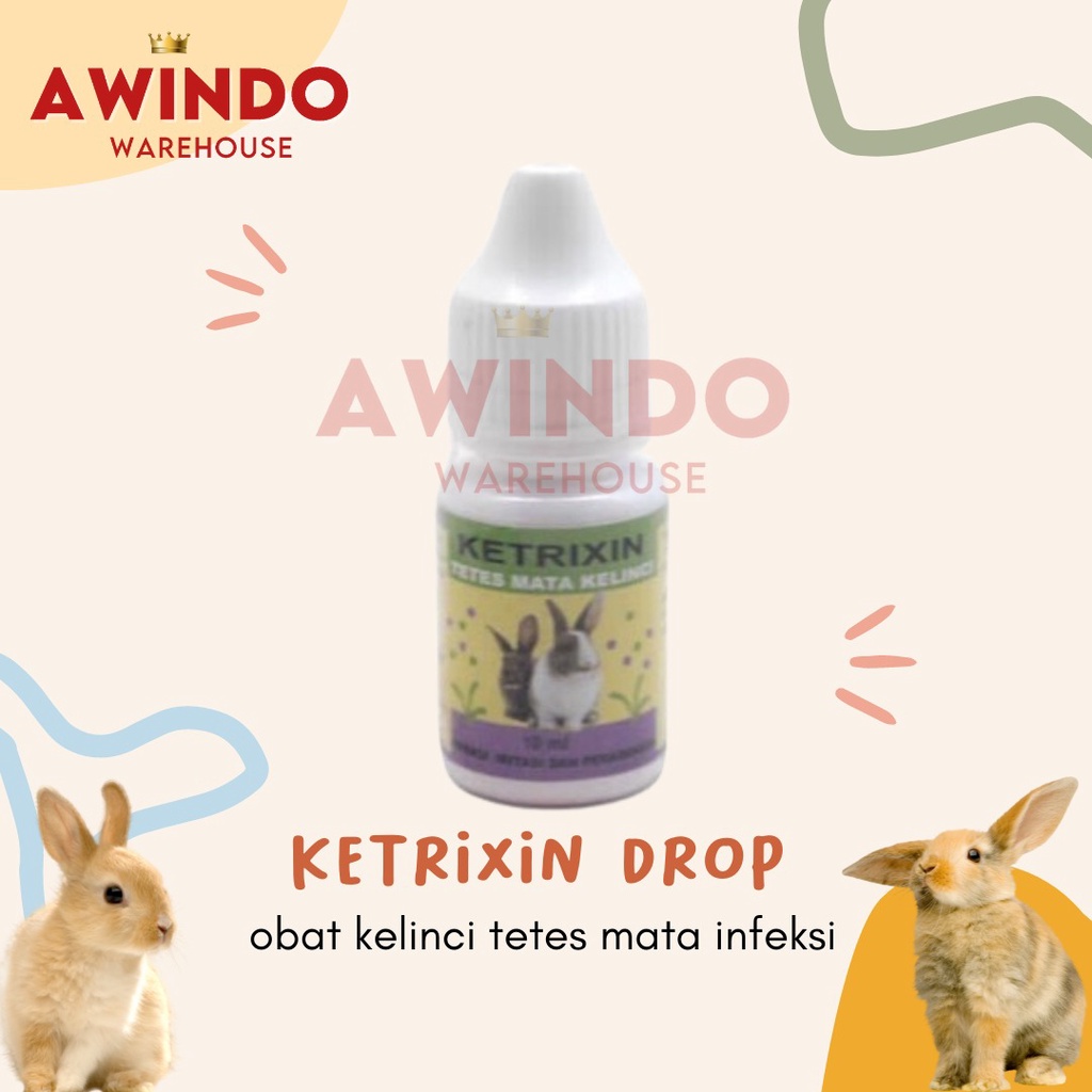 KETRIXIN KELINCI - Obat Tetes Mata Kelinci Infeksi Beleken Iritasi