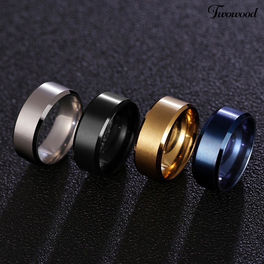 Cincin Bahan Stainless Steel Anti Karat Untuk Pria