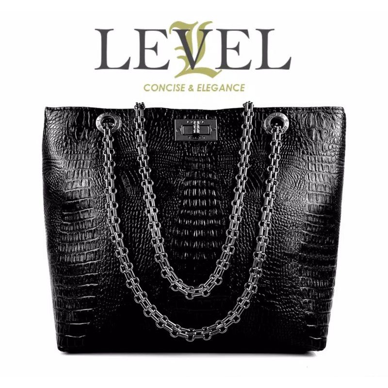TAS LEVEL CROCFULL PREMIUM TOTE BAG FASHION WANITA batam import grosir selempang korea