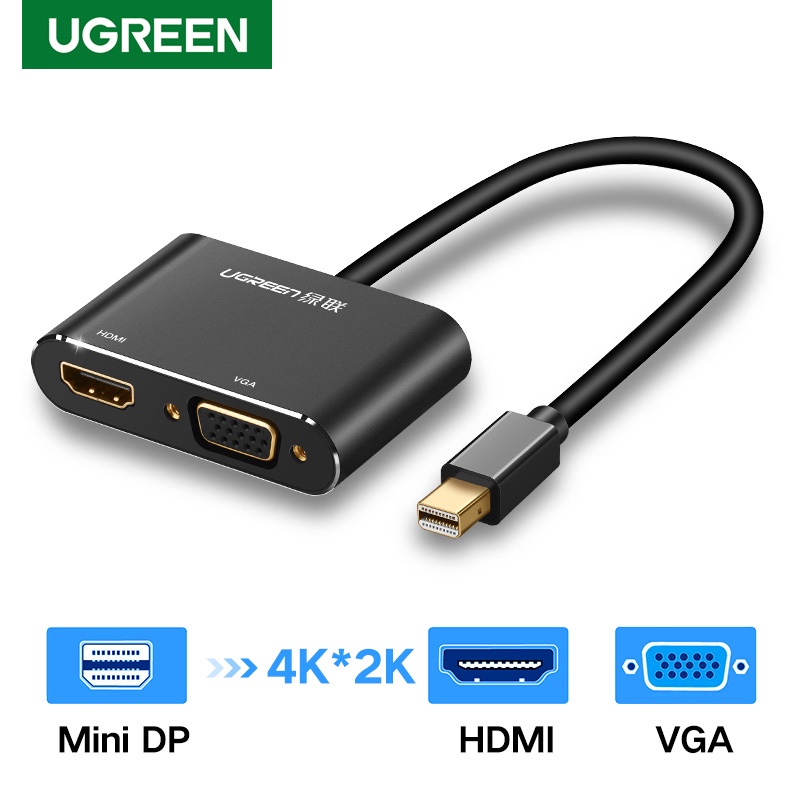 Ugreen Kabel Adapter Mini DisplayPort Ke HDMI VGA Thunderbolt 2