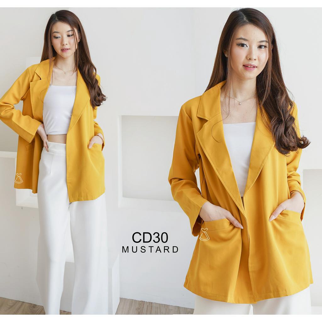 CD30 - OUTER BLAZER BASIC ATASAN KERJA WANITA OUTER POLOS MURAH