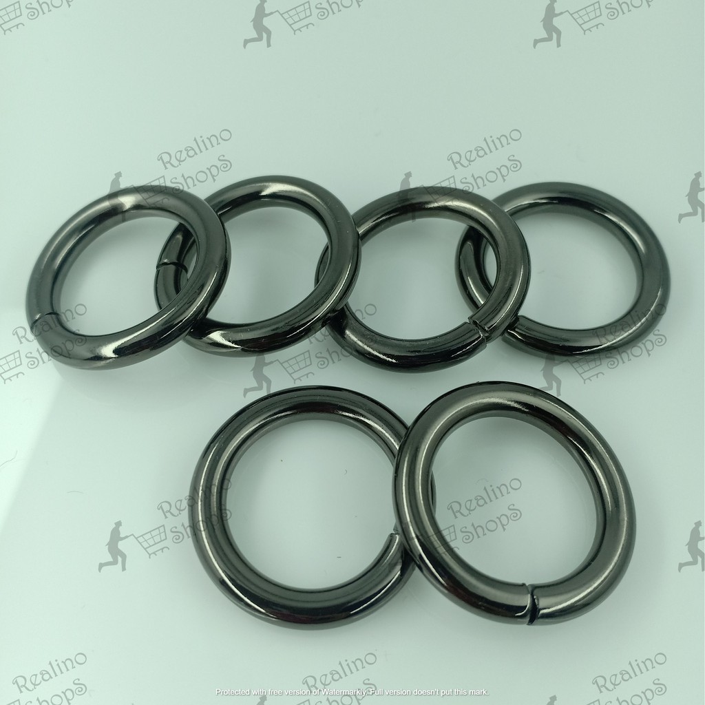 RING BULAT / RING O - 2.5CM BLACK NEKEL (KUALITAS TEBAL)