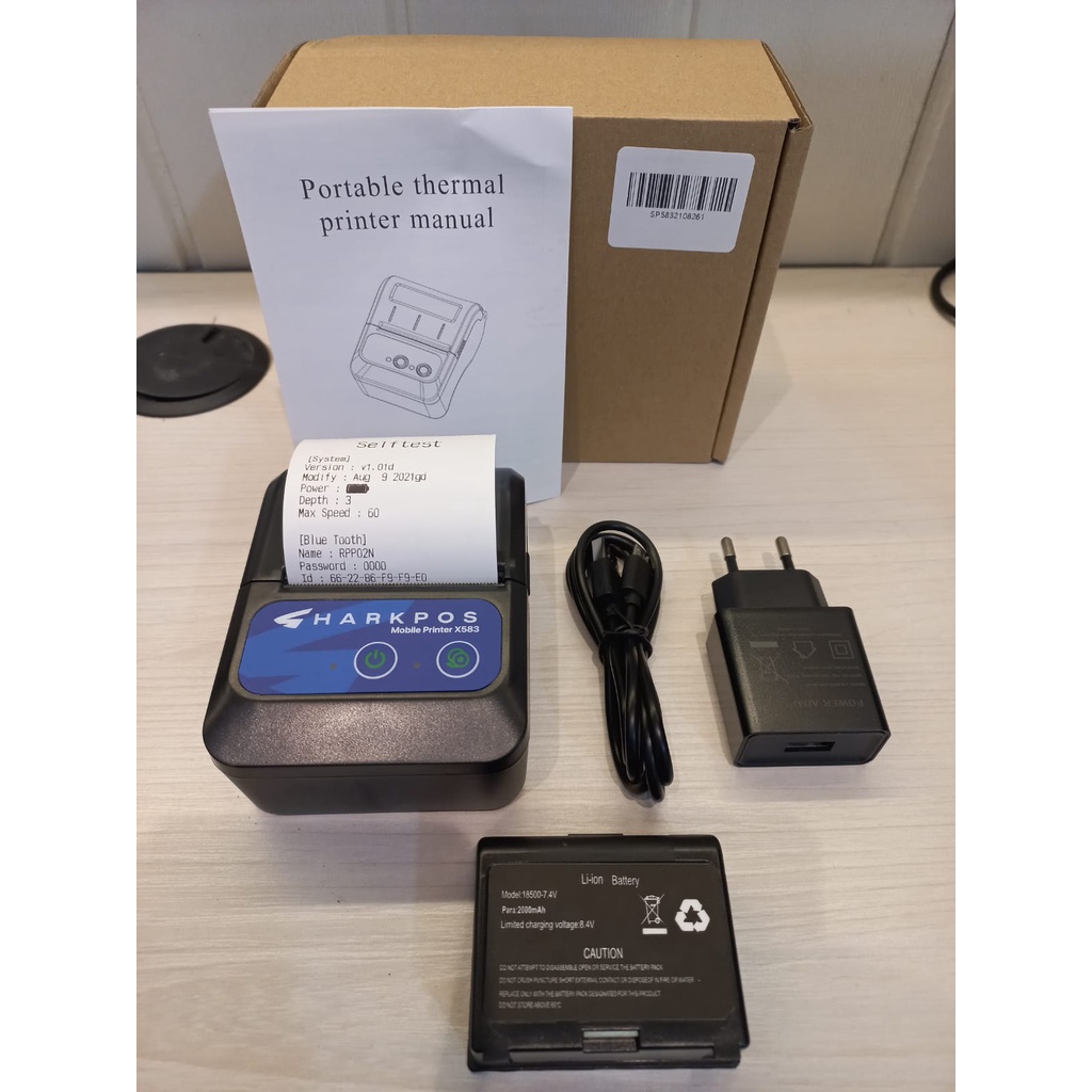 [PLUS 5 ROLL KERTAS] Iware R58X C58MPO X583 Mini Printer Thermal Bluetooth Portable IWARE MP-58BC / ZJ5809 / PT02 PPOB KASIR RPP02N MOKAPOS QASIR