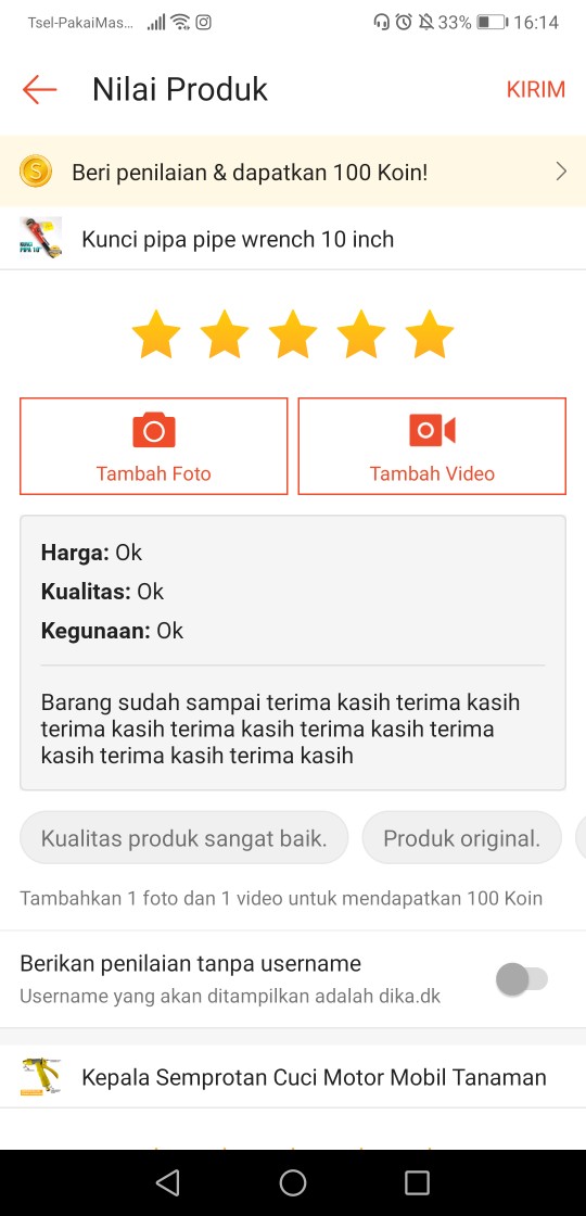 Kepala Semprotan Air Set Taman Cuci Motor Mobil Beaufort