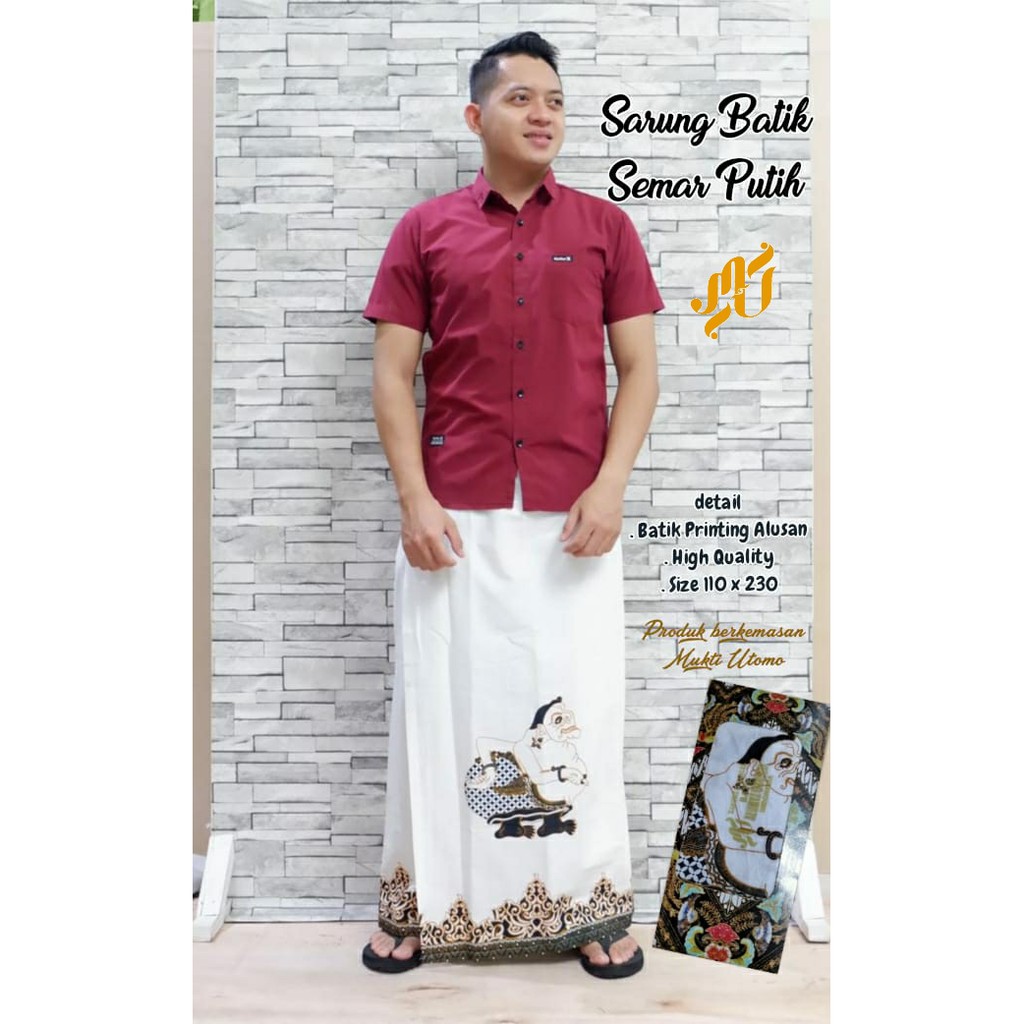 SARUNG BATIK ASLI SOLO KATUN HALUS PREMIUM MODERN BUSANA MUSLIM  ASLI SOLO KATUN HALUS PREMIUM MODERN BUSANA MUSLIM  PRIA SOLO KATUN HALUS PREMIUM BATIK SOLO Semar Putih Mukti Utomo Batiksoloamanah KALAWANGSA AJI LUWUNG BATIK SOLO AMANAH BATIKSOLOAMANAH