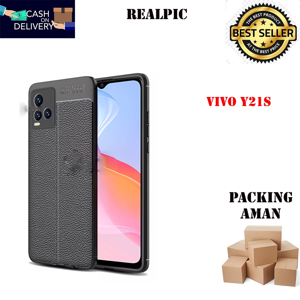 Case Auto Focus Vivo Y21S Leather Experience SoftCase Slim Ultimate / Casing Kulit