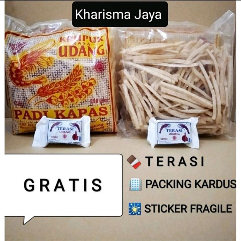 

KERUPUK UDANG STICK PADI KAPAD 250 GR (ASLI) PABRIK INDRAMAYU