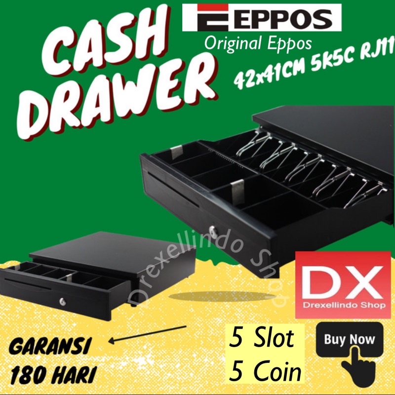 Laci Kasir Cash Drawer EPPOS 42x41CM 5K5C RJ11