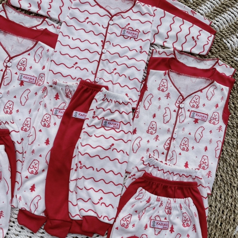 PROMO 7.7 18 Pcs Baju Bayi Celana Bayi Setelan Bayi Baju Bayi Newborn Baju Bayi Baru Lahir Atasan Bayi Baju Bayi Murah Baju Bayi Lucu Baju Bayi Seri Merah DNW BABY