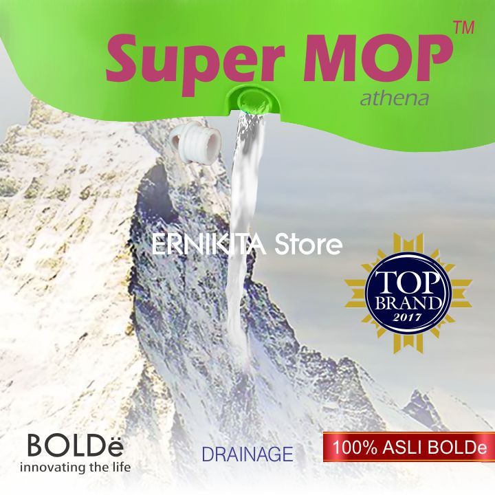 Free Ongkir Alat Pel Super MOP BOLDe ATHENA Stainless botol wangi drainase Fuchsia diskon Murah