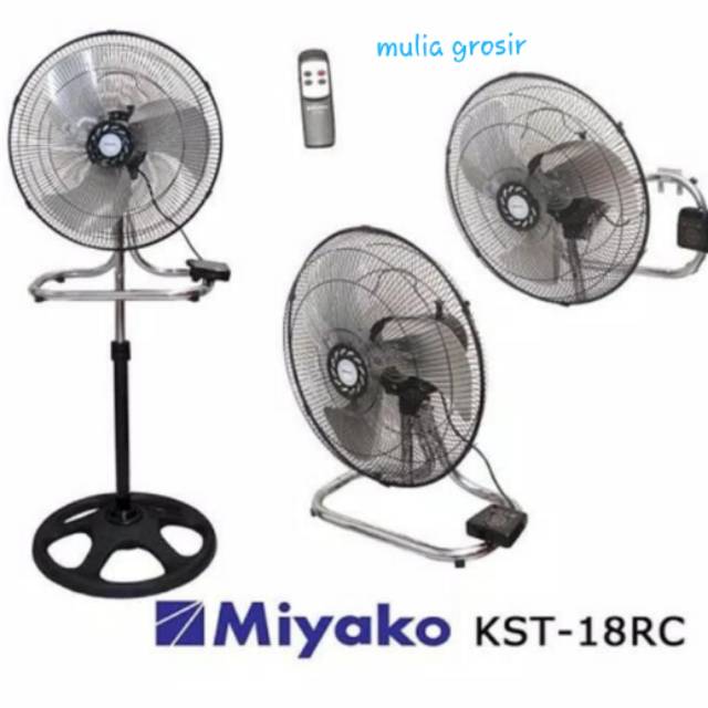 Stand Fan Miyako 3in1 Remot 18&quot; / Kipas Besi 3in1 Remot KST 18RC