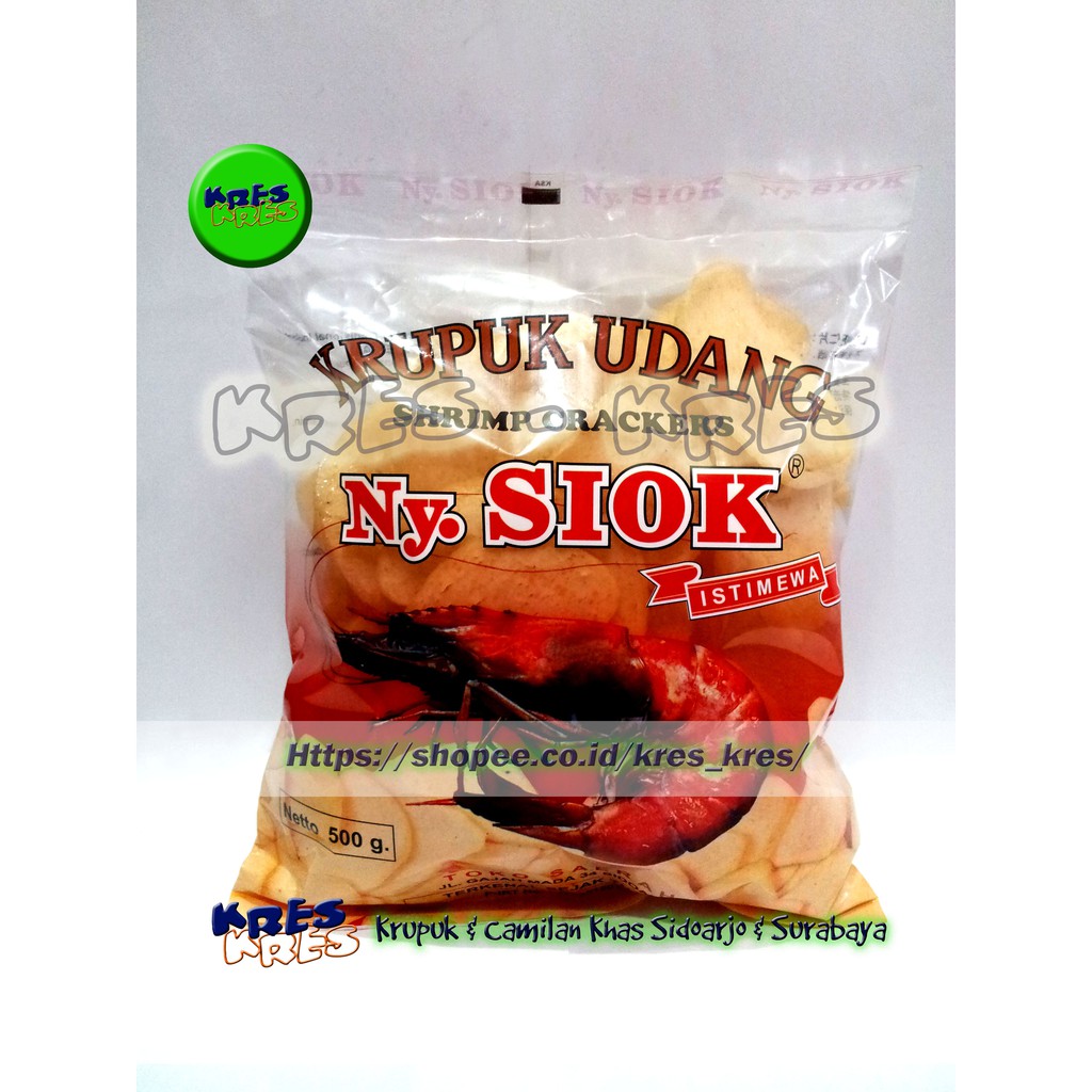 

KRES - Ny Siok Kerupuk Udang Oval Istimewa Krupuk Saerah Sidoarjo - 500gr