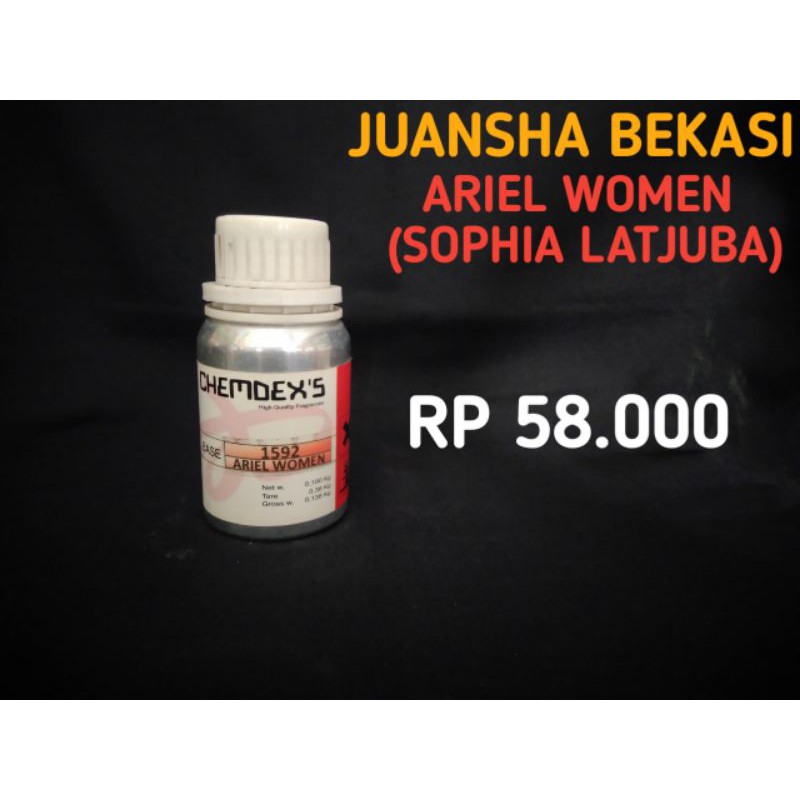 JUANSHA PARFUME BIBIT MURNI ARIEL WOMEN // PRODUK CHEMDEX 100ML KEMASAN SEGEL