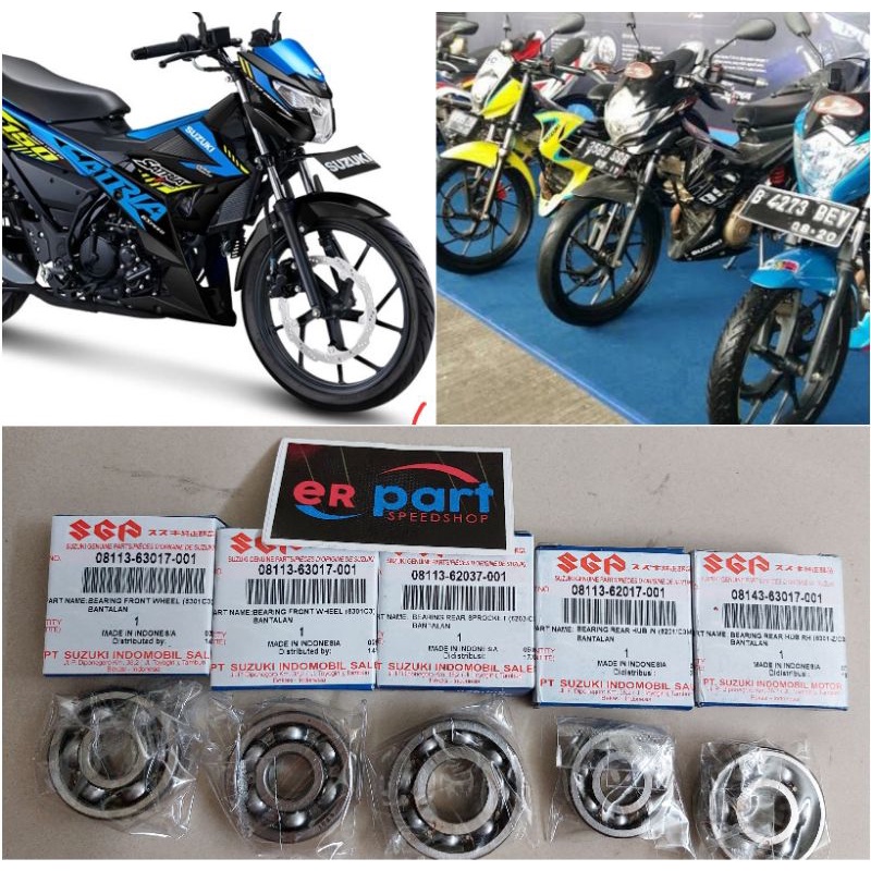 bearing klaher roda depan belakang nap(sprocket )gear satria Fu satria Fu Fi injeksi