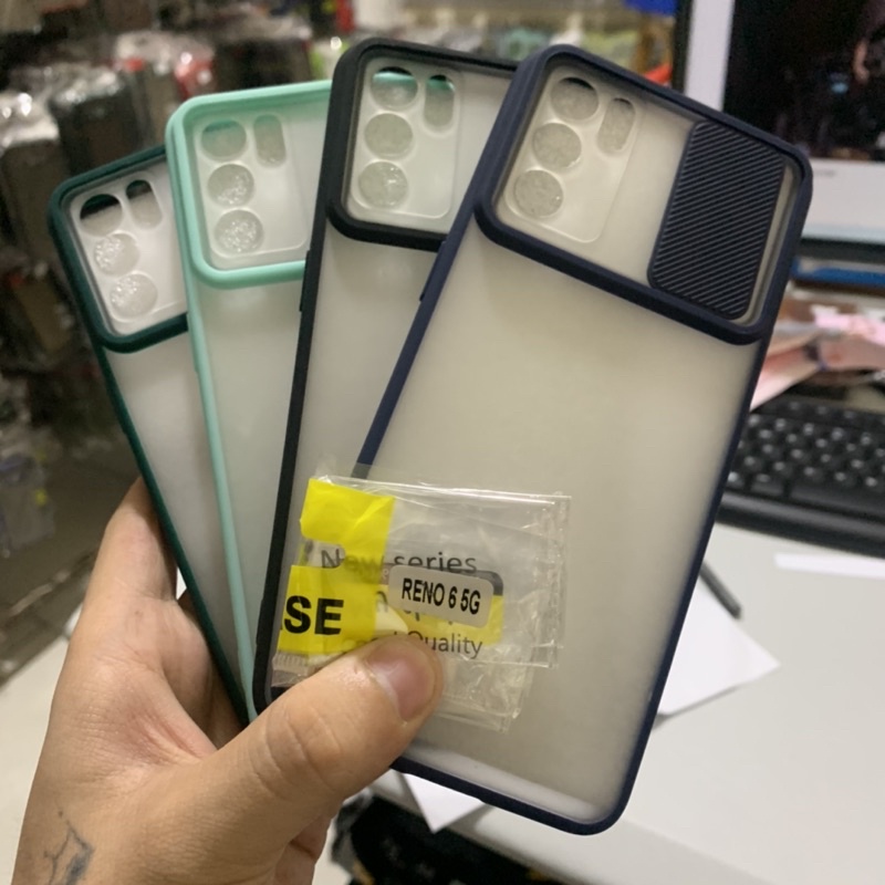 Slide Case Oppo Reno 6 5G New - Softcase Hard Sleding Protection Camera - UA