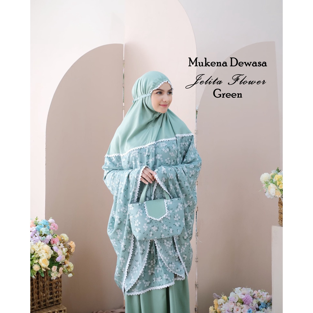 Jumuna - Mukena Dewasa Traveling Rayon Premium Motif Jelita