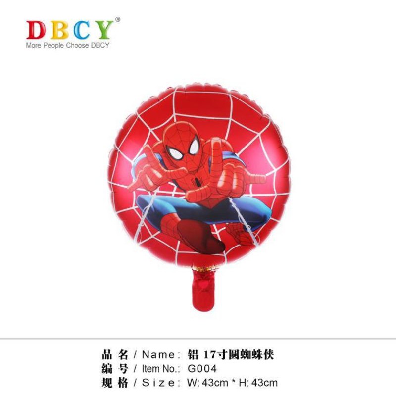 Balon Foil Bulat Spiderman