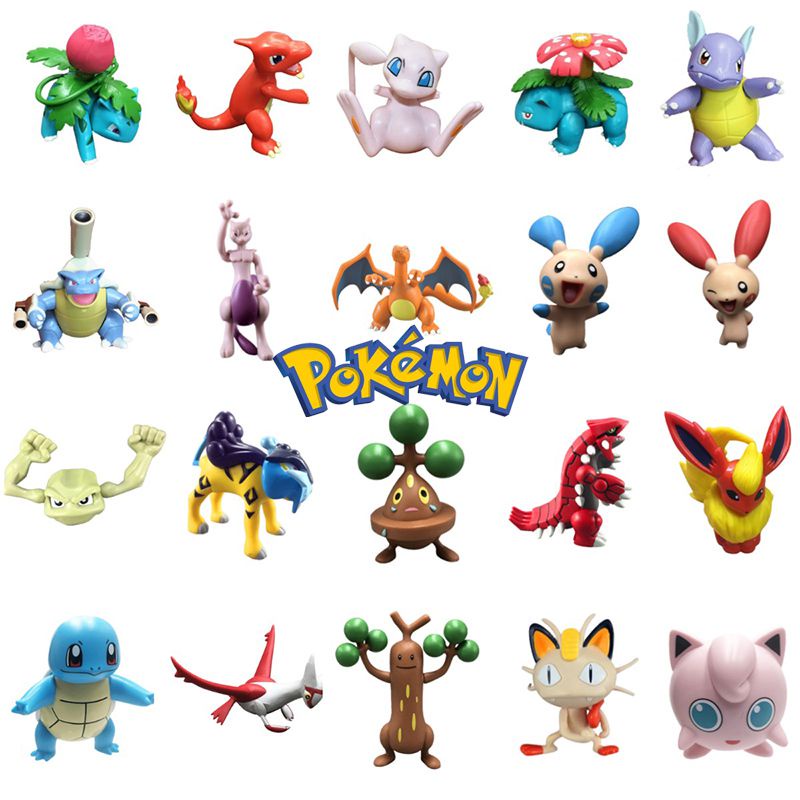 6cm Pokemon Anime Cartoon Character Figure Pikachu Mewtwo Charizard Collection Doll