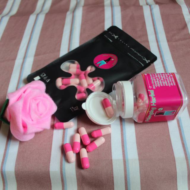 Sepaket Jamu Pelangsing Herbal - Pink isi 15+45