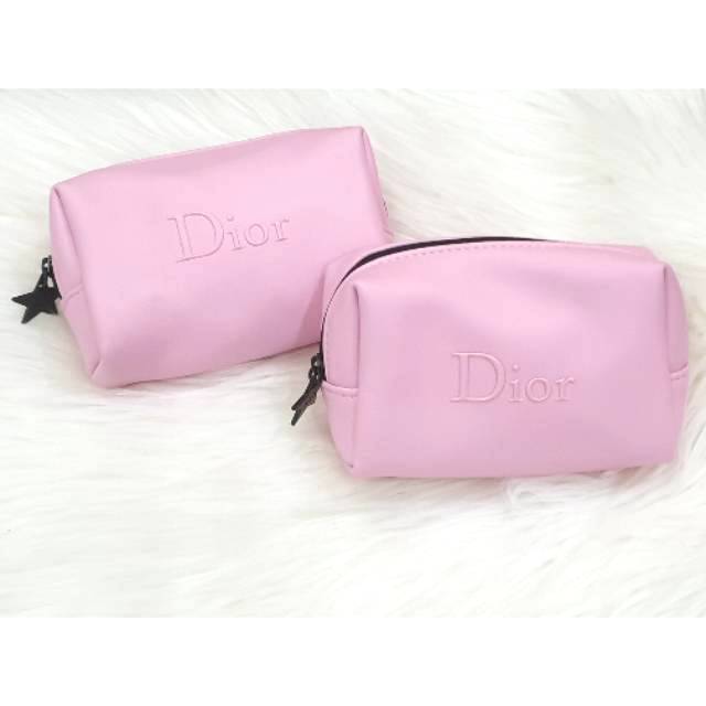 Dior pink makeup bag