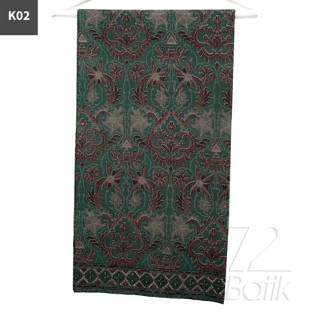 KAIN BATIK PREMIUM Bahan Katun Motif Kembang Taman Warna Cream 721133 Cap 72 Jarik Jarit Samping Kebat Panjang Batik Katun Modern Premium Bahan Seragam Batik Pernikahan Kantor Keluarga Murah Kamen Jadi Batik Bali Lembaran