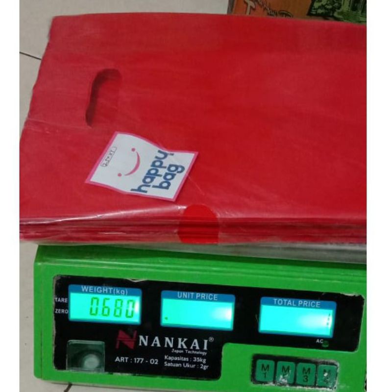 

Tas Olshop Happy Bag 25 x 35 POLOS Tebal isi 100 lembar Shopping Bag