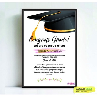 Jual Cetak foto bingkai wisuda/Desain wisuda/Hiasan dinding Kado wisuda