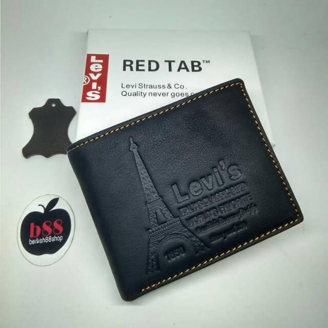 Dompet Kulit Pria / Dompet Kulit Asli Lipat Levis 801 Motif Murah