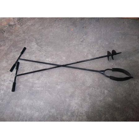 Bor Biopori Pelubang Tanah Manual 4 inch Model Spiral dan U Untuk Biopori, Tanam Pohon, Resapan Air 