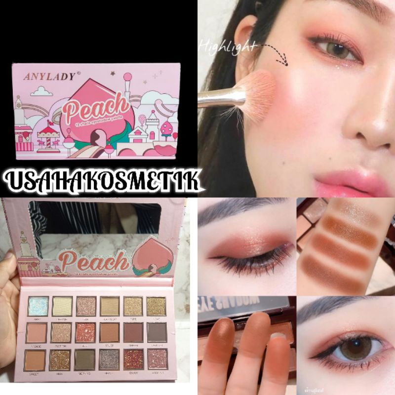 BEST SELLER EYESHADOW ANYLADY  SUPER BIG MAKE UP STUDIO PROFESSIONAL | PEACH 18 WARNA NO.792 | 530C