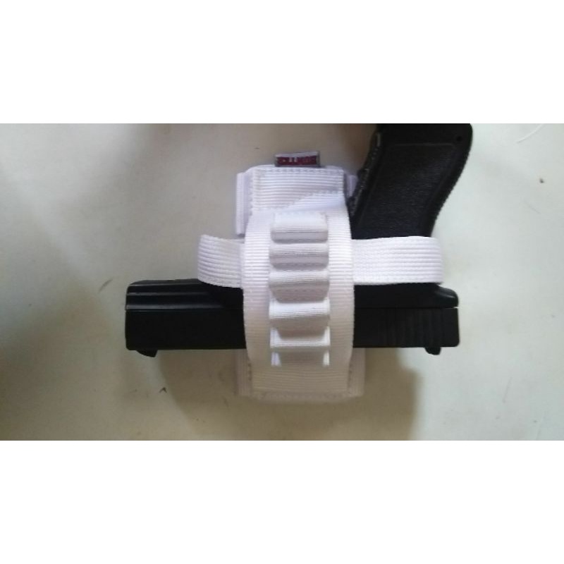 sarung pistol webing putih