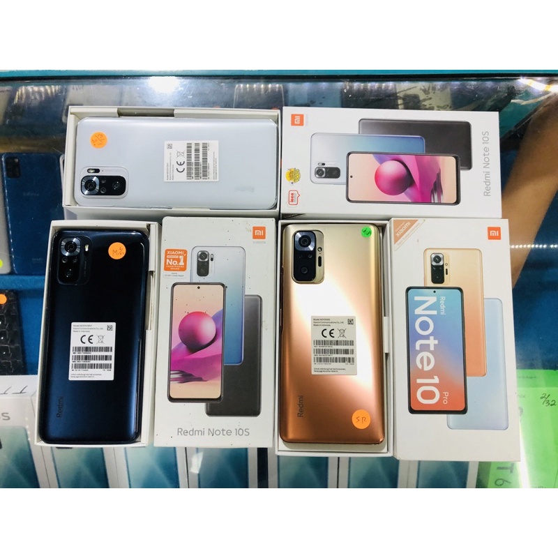 xiaomi redmi note 10s 8/128gb dan note 10 4/64gb second like new