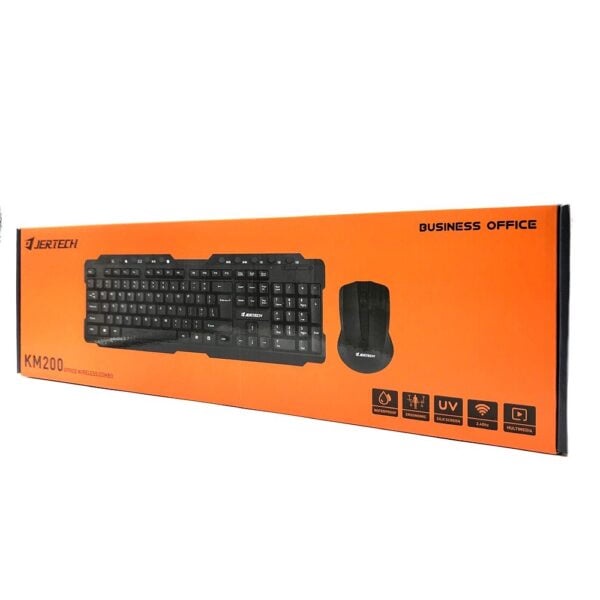 Paket 1 Set Keyboard Dan Mouse KM200 Membrane Keyboard Wireless - XOBOX