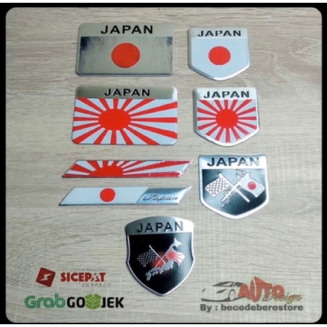 Emblem Japan JDM Jepang Bahan Alumunium Sheet