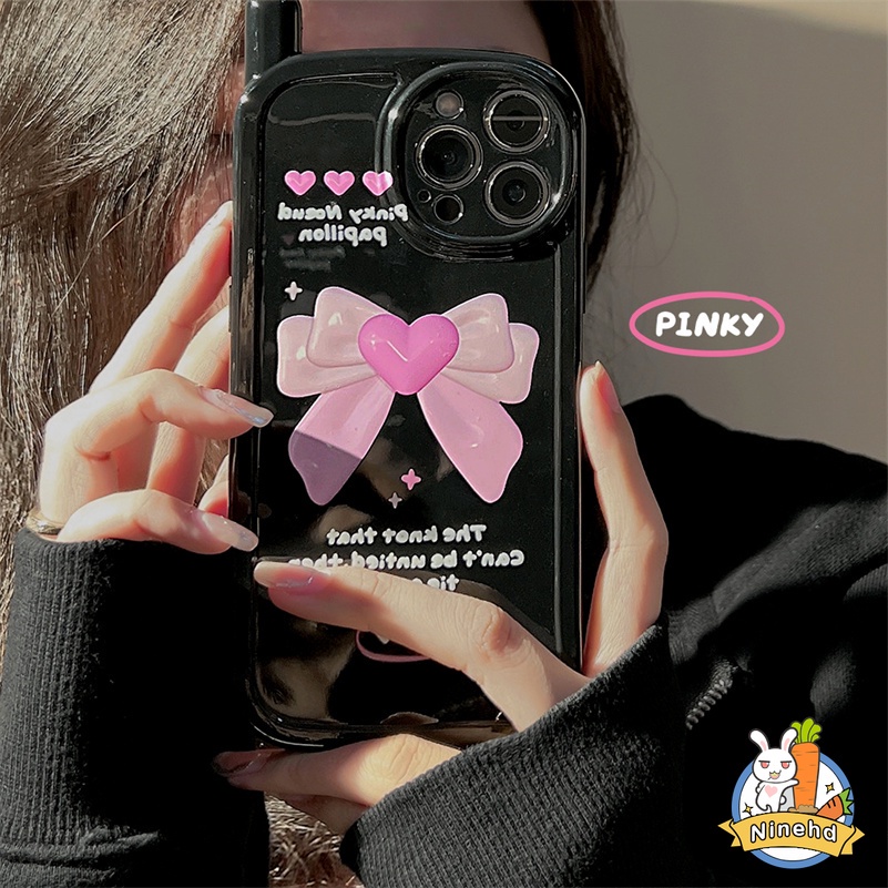 Soft Case Silikon TPU Motif Hati Pita Untuk iPhone 13 12 11 Pro Max SE 2020 Xr X Xs Max 7 8 Plus