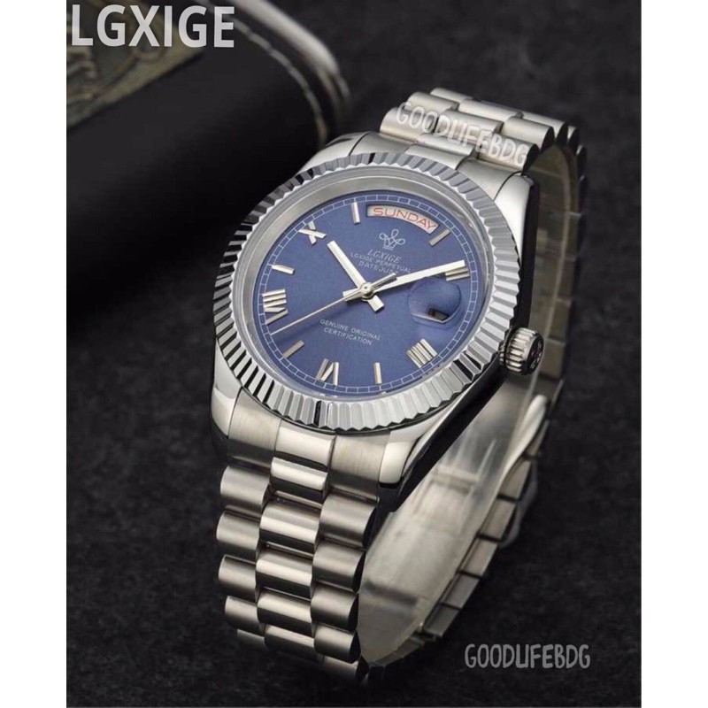[ COD ] LGXIGE Day Date Automatic - President Bracelet  Rolex Jam Homage - 40 mm Solid Stainless
