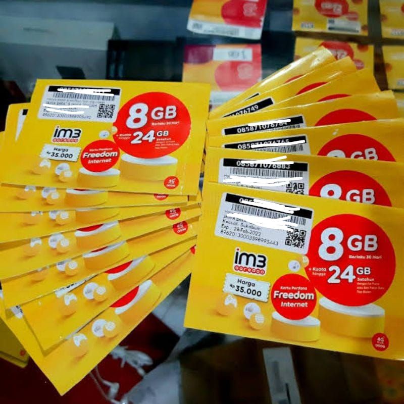 kartu perdana indosat 8gb &amp; 2gb