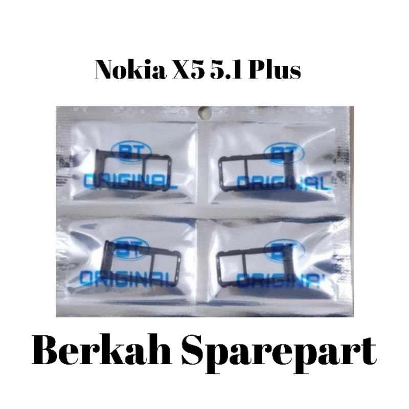Simtray Slot Sim Card Tempat Kartu Sim Nokia X5 5.1 Plus Original