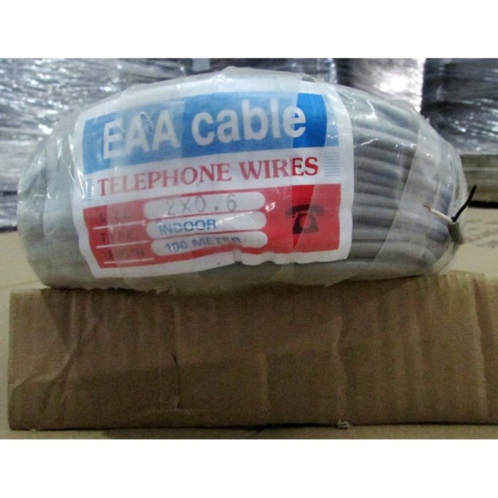 EAA Kabel Telepon Indoor isi 2 (2x0,6) - Meteran