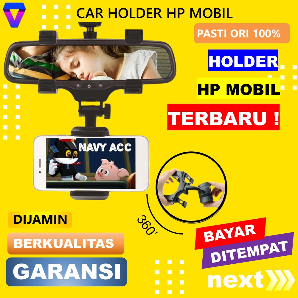 Phone Holder Mobil Dashboard Car Holder Hp Mobil Handphone Tempat Hp di Pegangan Bracket Hp ORI JS62