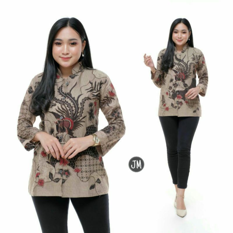 [ TERBARU ] ATASAN BATIK WANITA KERJA KANTOR ORI SHABIRAH BATIKSOLO BLOUSE BLUSEBATIK BATIKMODERN-AN11