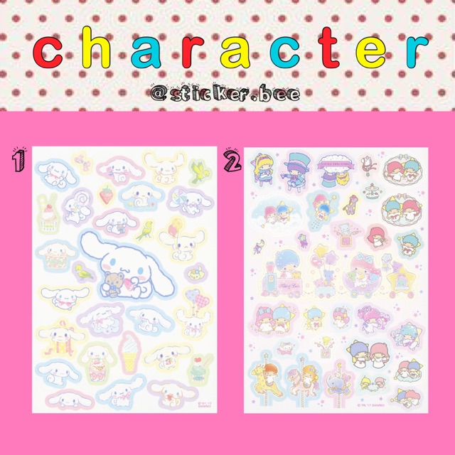 

sticker character (sanrio,rillakkuma,snoppy, sailor moon)