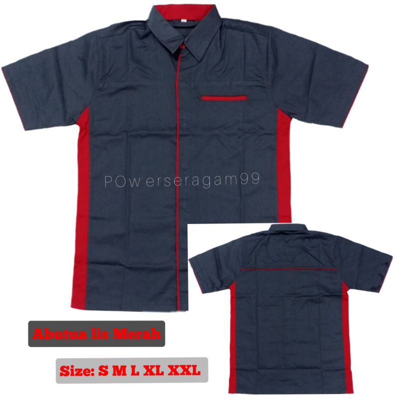 TERBARU kemeja seragam promosi polos bahan American drill