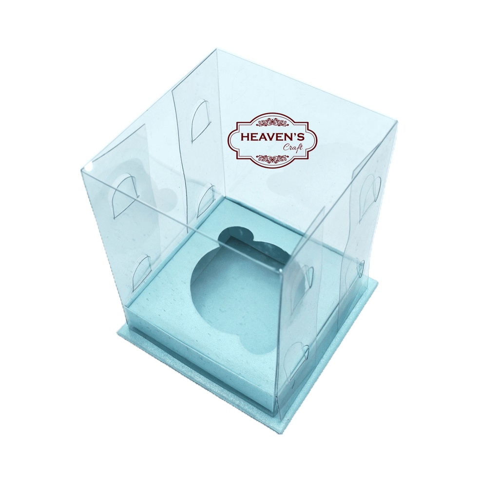 Box cupcake isi 1 biru